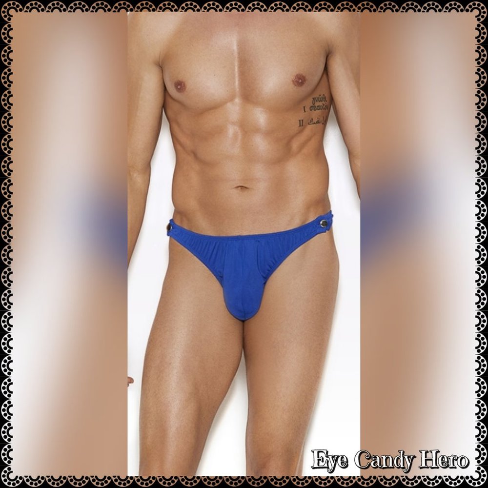 🆕Royal Blue Men's Micro Snap Closure Thong
